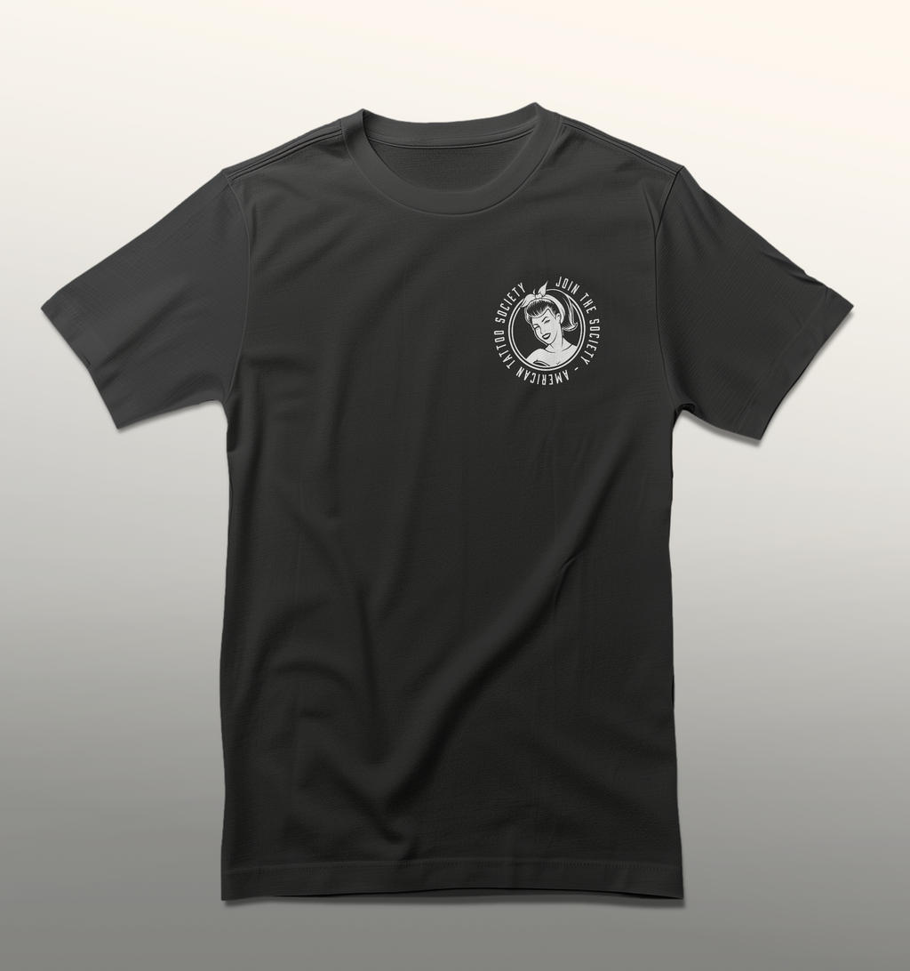 ATS Bomb Pinup t-shirt showing the graphics on the front