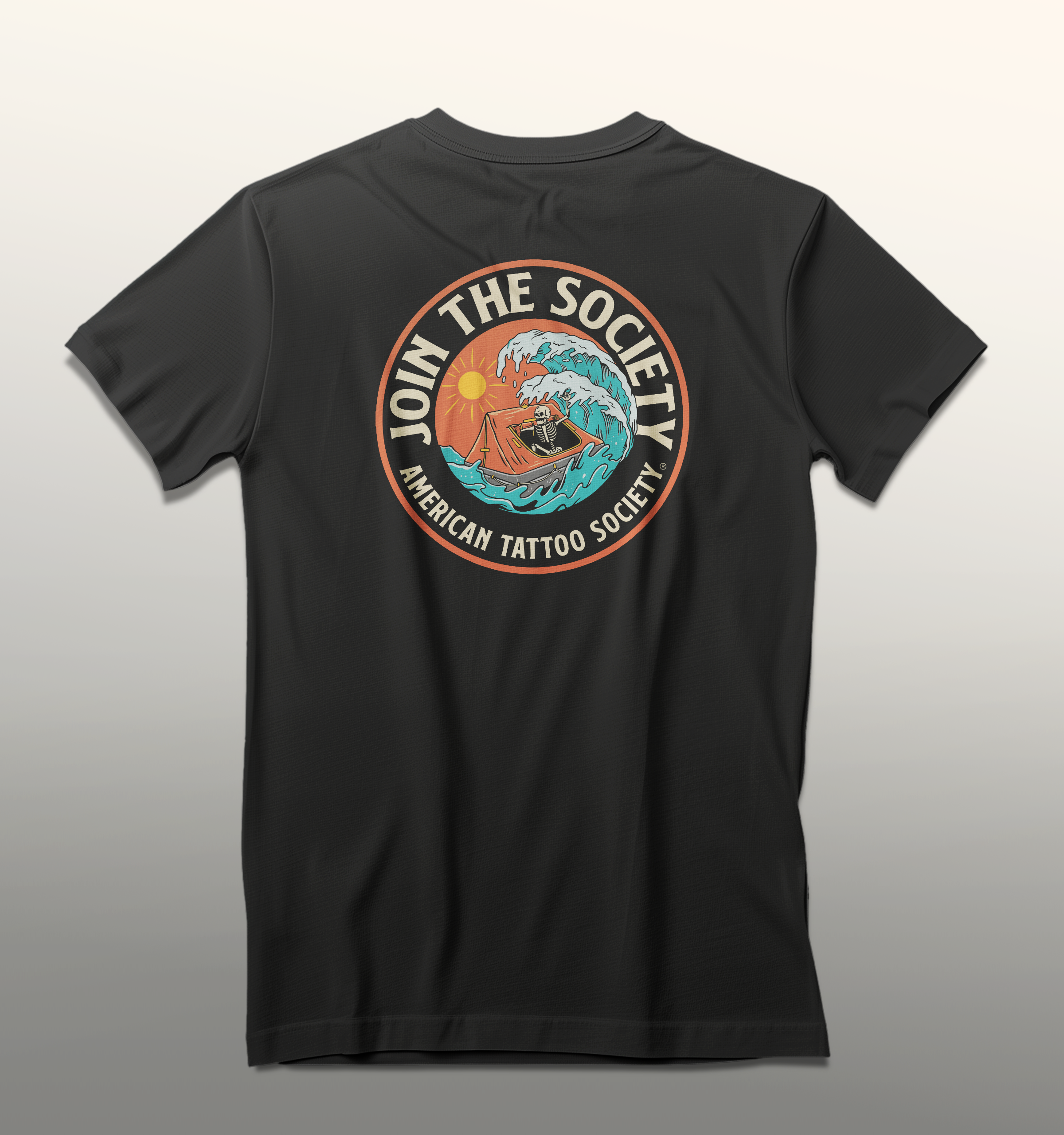 ATS Join the Society Coasite Conflict t-shirt showing the graphics on the back