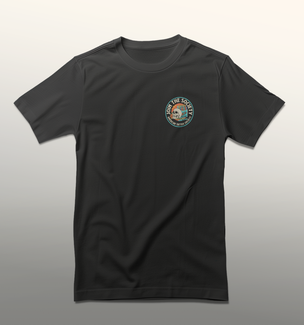 ATS Join the Society Crayon Eaters t-shirt showing the graphics on the front