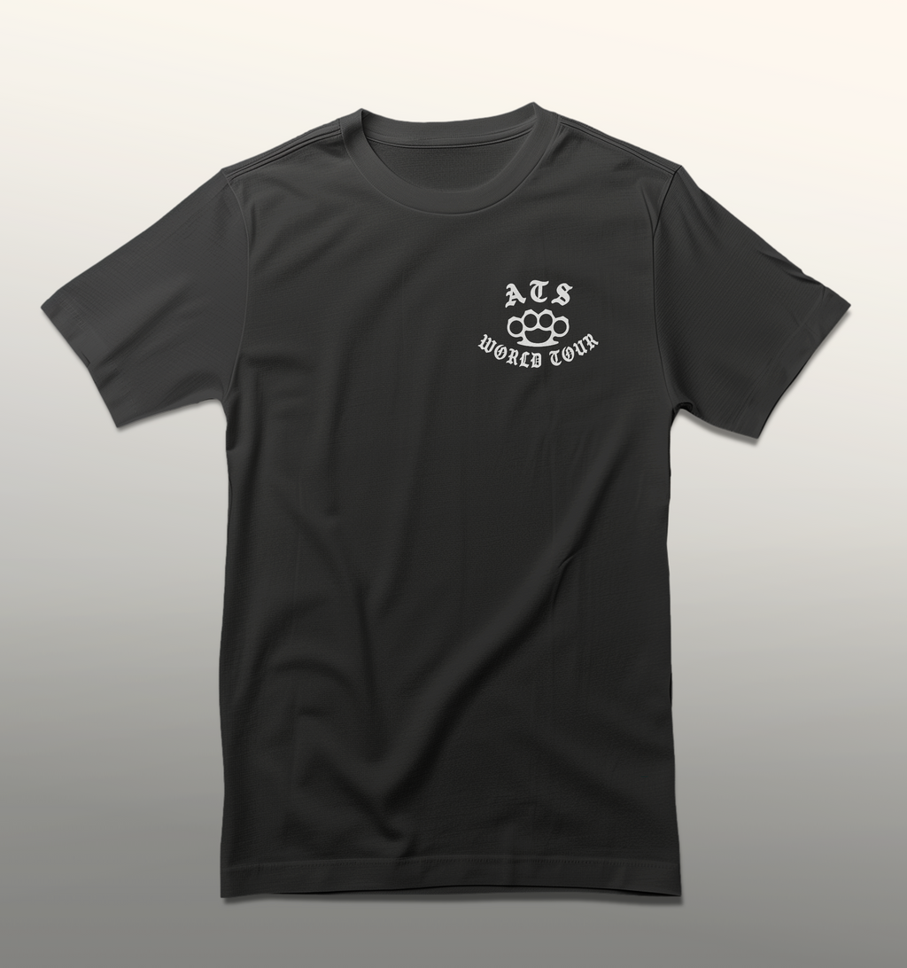 ATS World Tour shirt - showing the design of the front