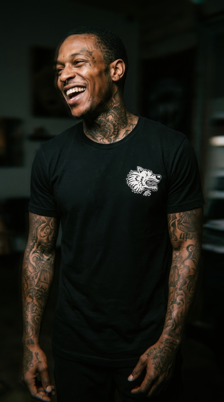 Arrow Wolfhead American Tattoo Society Short Sleeve Unisex T-Shirt