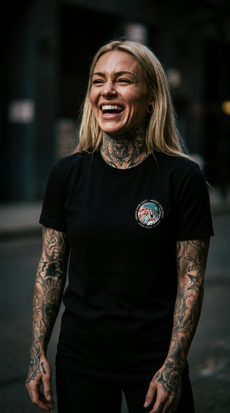 The ATS Bulldog American Tattoo Society Short Sleeve Unisex T-Shirt