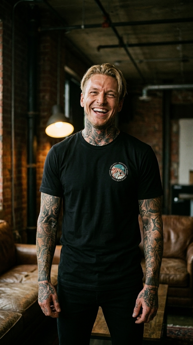 The ATS Bulldog American Tattoo Society Short Sleeve Unisex T-Shirt