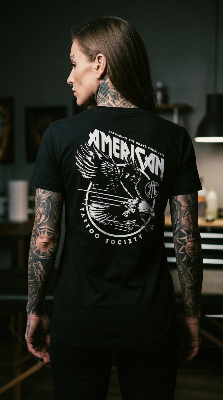 Screaming Eagle American Tattoo Society Sleeve Unisex T-Shirt