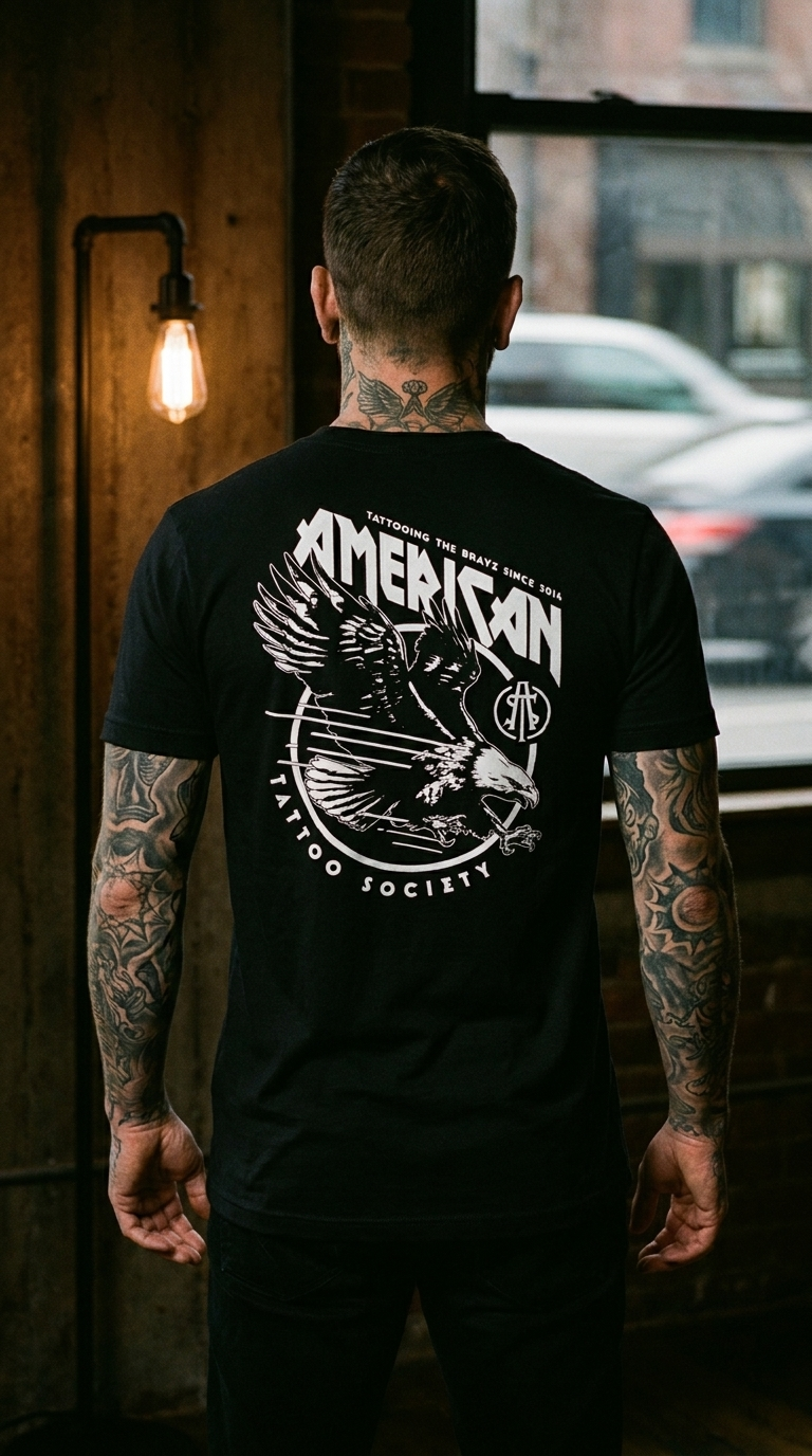 Screaming Eagle American Tattoo Society Sleeve Unisex T-Shirt