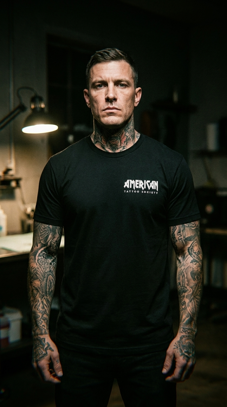 Screaming Eagle American Tattoo Society Sleeve Unisex T-Shirt