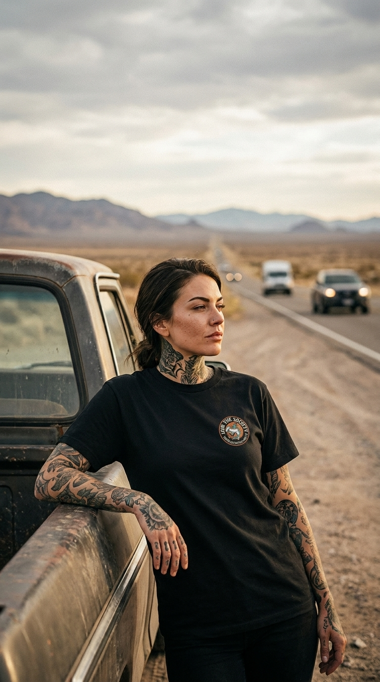 Join the Society Hammerhead - Oceanic Conflict - American Tattoo Society Sleeve T-Shirt