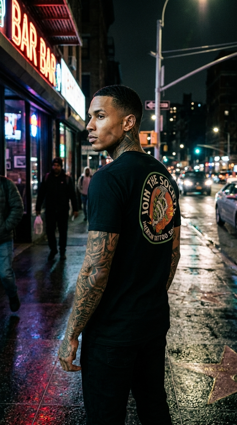 Join the Society Army - Armed Conflict - American Tattoo Society Sleeve Unisex T-Shirt