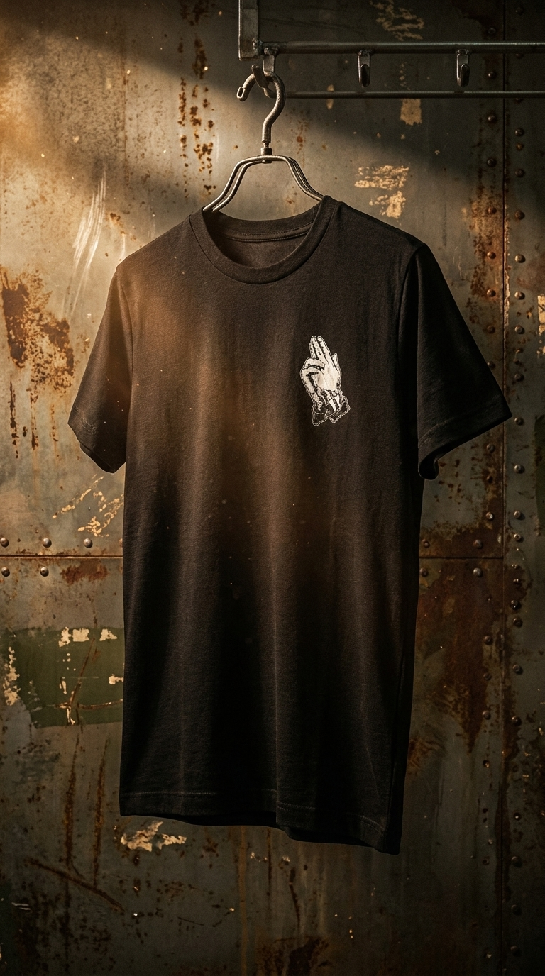 ATS Bang Bang Praying Hands - American Tattoo Society Sleeve T-Shirt